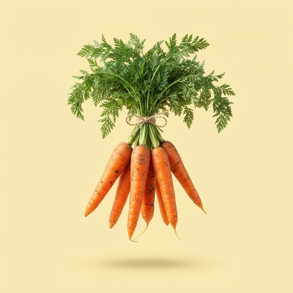 Ooty carrots with green tops